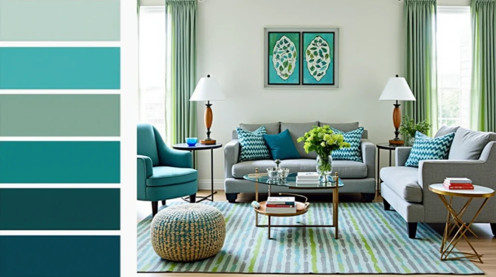 blue throw pillows